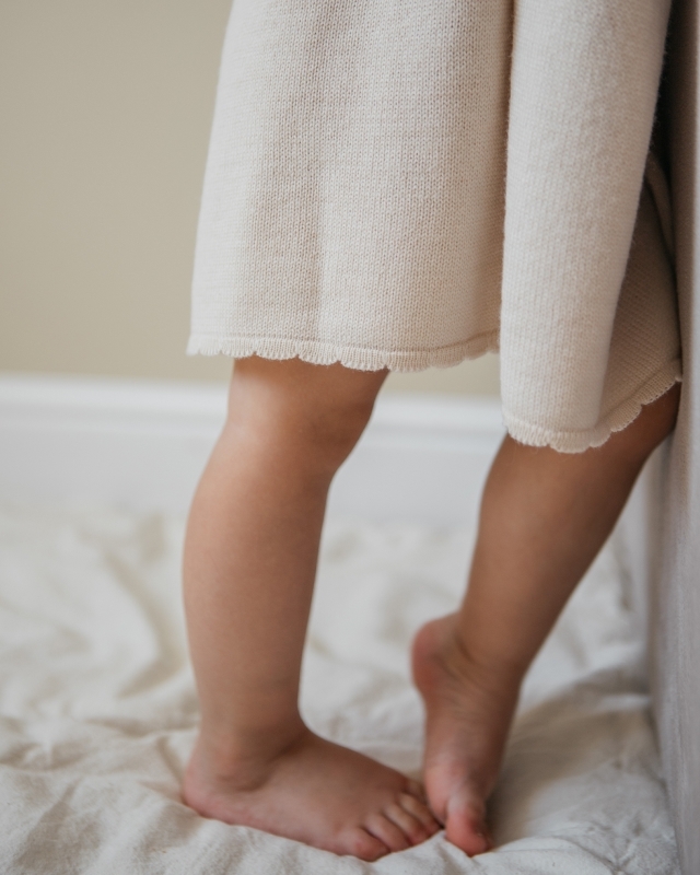 Платье детское из шерсти мериноса Молочный Фото 5
