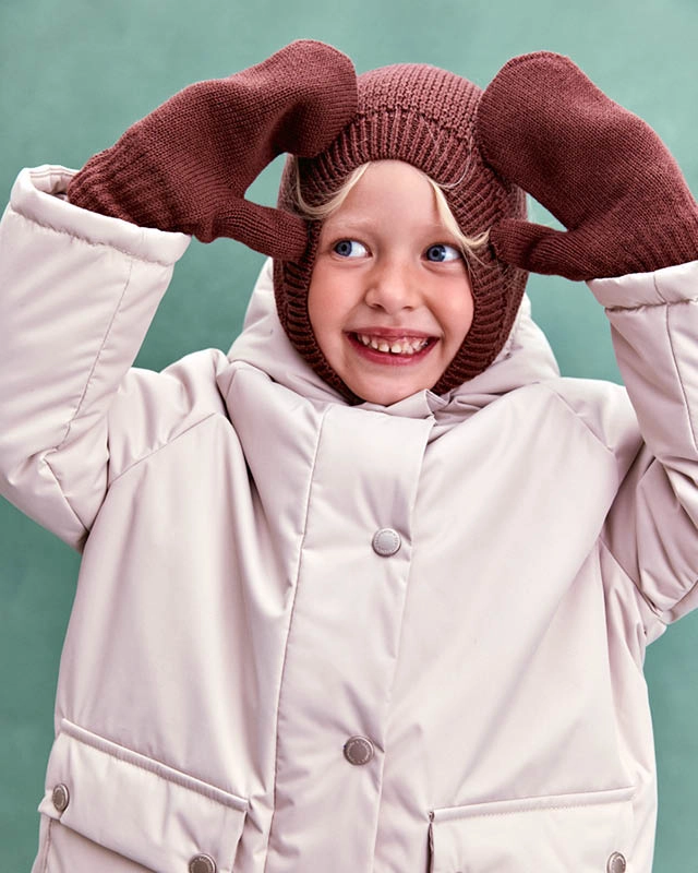 Варежки детские шерстяные Шоколад Фото 3