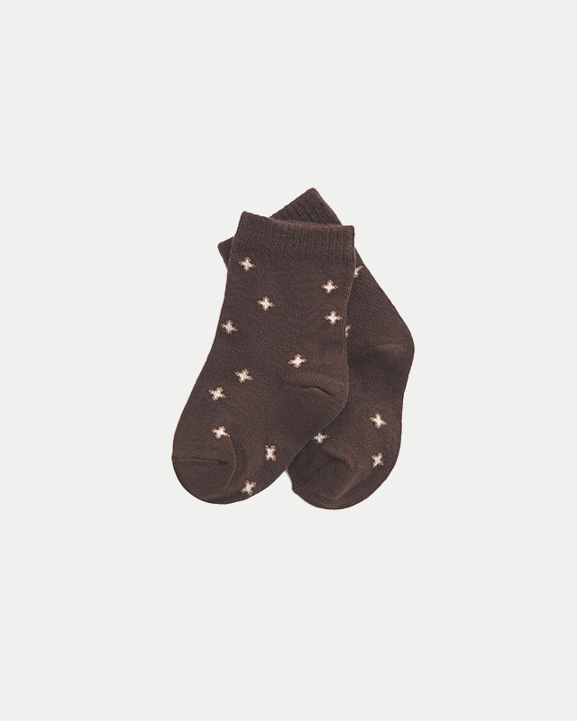 Носки жаккард звезды Шоколад Фото 1