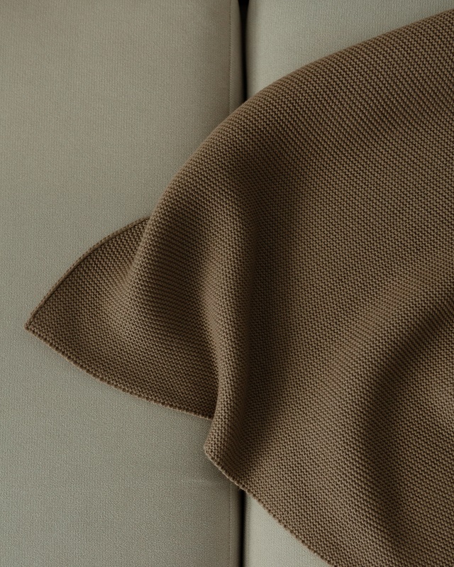 Плед из шерсти мериноса Какао Фото 2