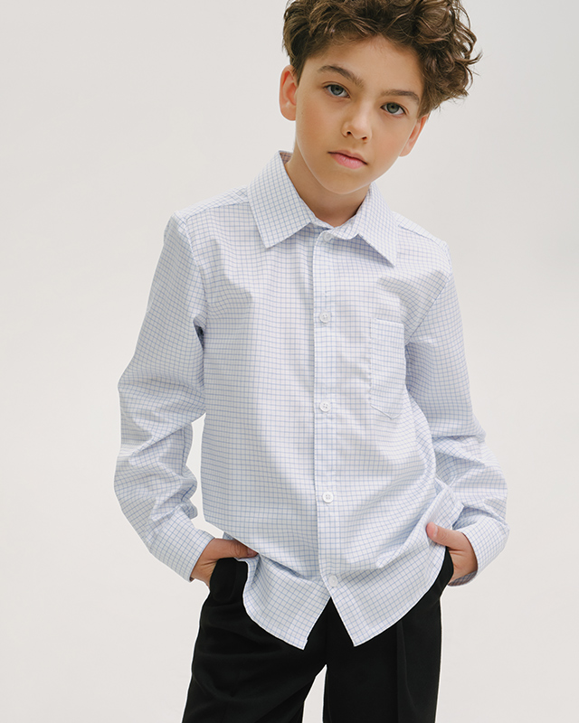 Рубашка с длинным рукавом для мальчика Голубой Фото 1