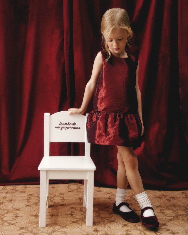 Платье для девочки Бордо Фото 3 Платье для девочки Бордо Фото 3