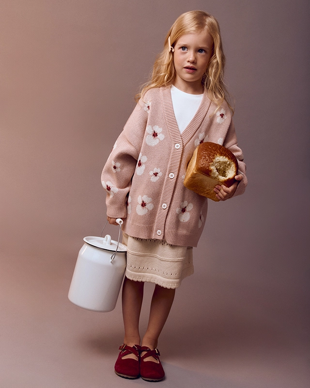 Кардиган детский Пудровый Фото 4