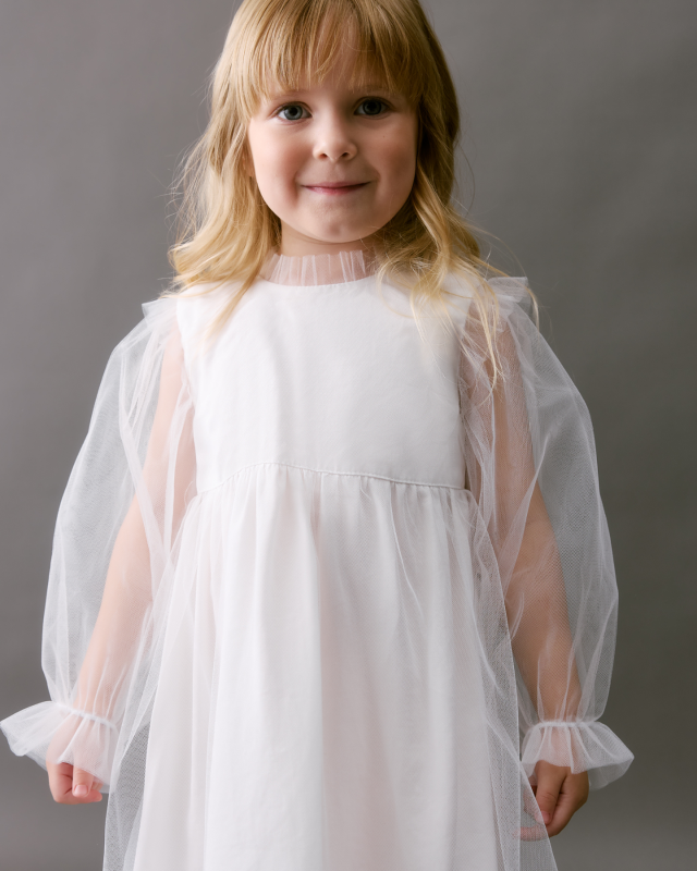 Платье для девочки Молочный Фото 2