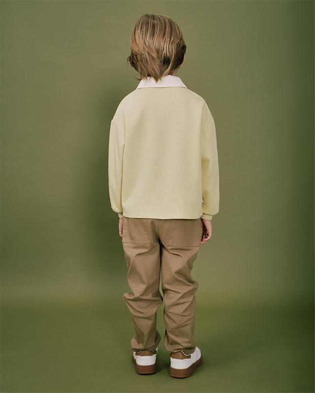 Детские базовые брюки Бежевые Фото 3