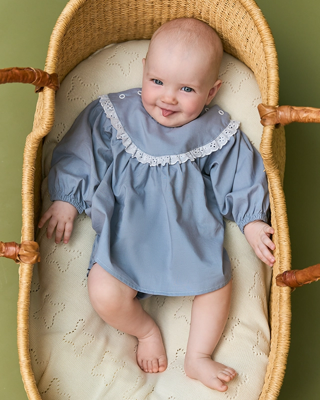 Комплект из платья с блумерами Голубой Фото 3