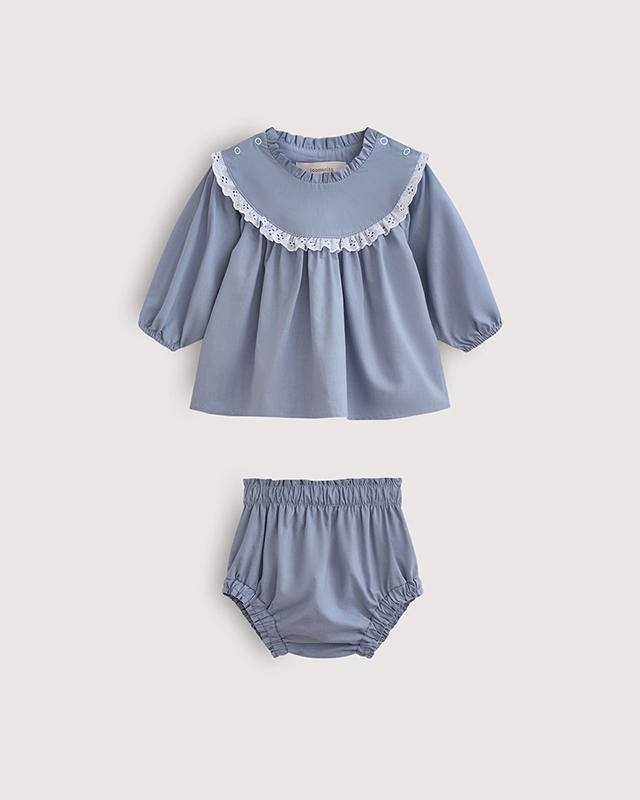 Комплект из платья с блумерами Голубой Фото 1