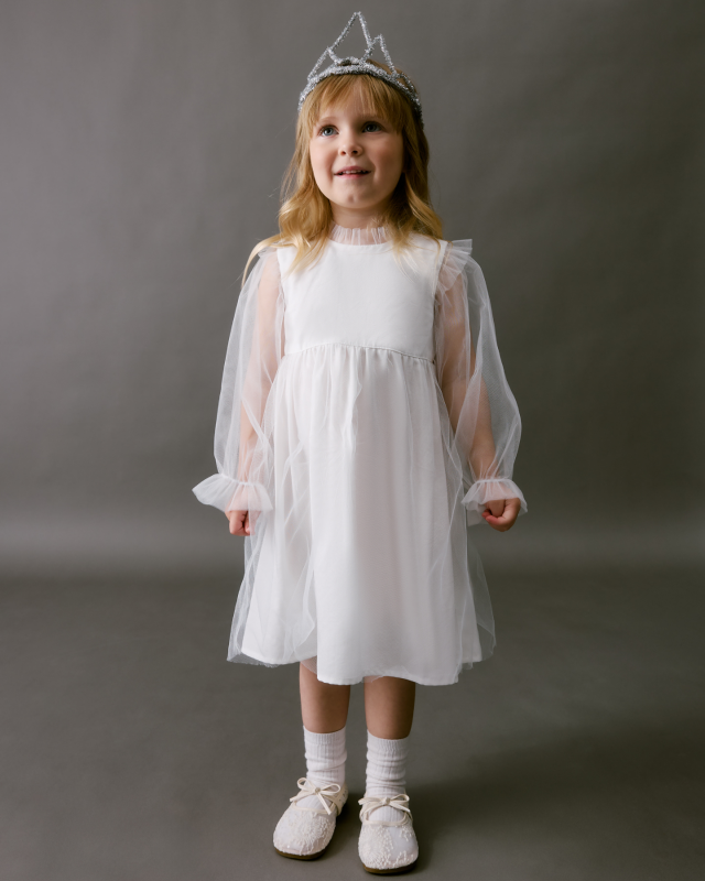 Платье для девочки Молочный Фото 1