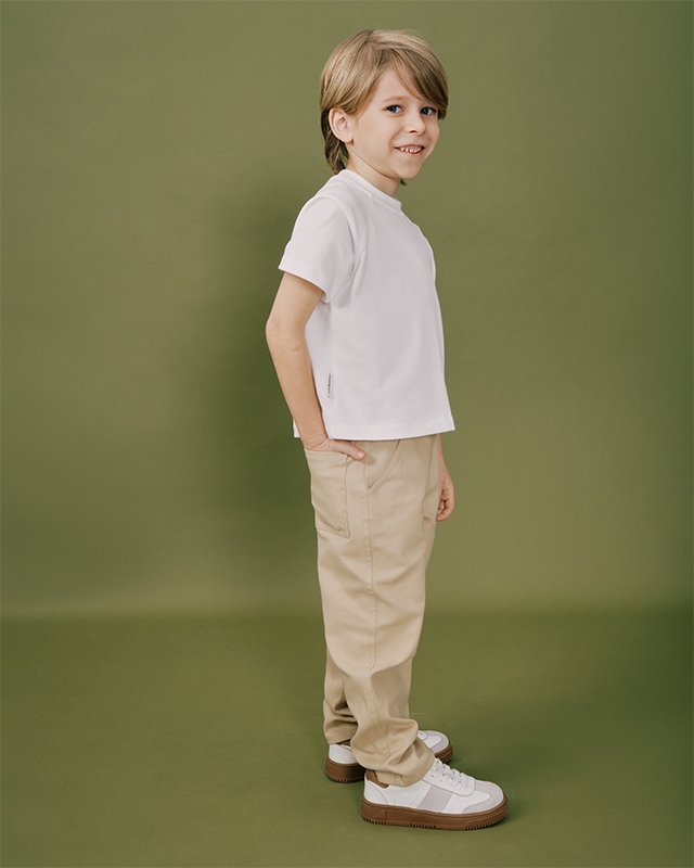 Детские брюки прямого кроя Светло-бежевый Фото 3