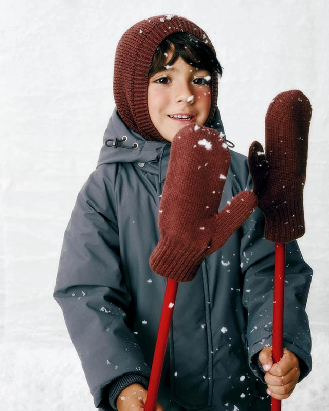 Варежки детские шерстяные Шоколад Фото 1