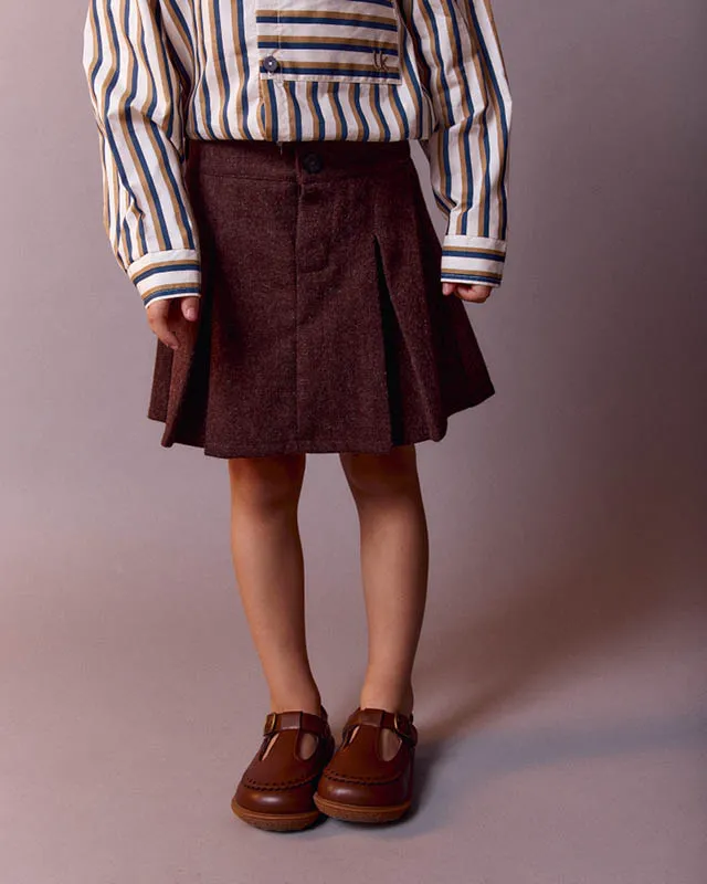 Юбка для девочки шерстяная Сливовый Фото 2