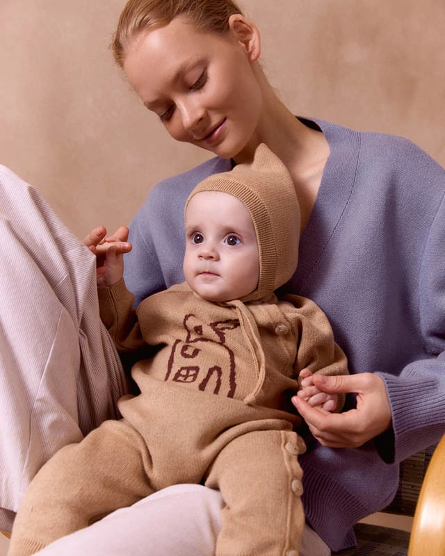 Комбинезон детский шерстяной Бежевый Фото 3