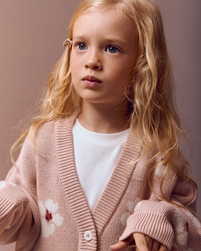 Кардиган детский Пудровый Фото 2