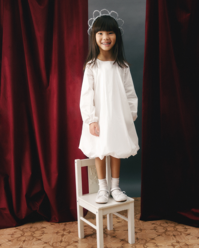 Платье для девочки Молочный Фото 4