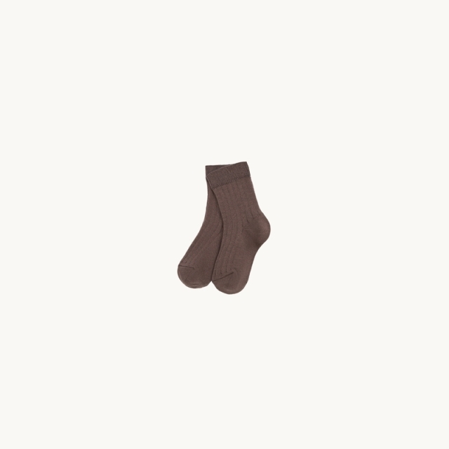 Носки в рубчик Шоколадный Фото 1
