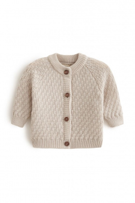 Structural knit cardigan Cashew