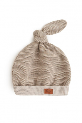 Hat with a knot Cashew-beige