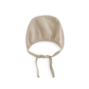 Baby bonnet with strings Beige