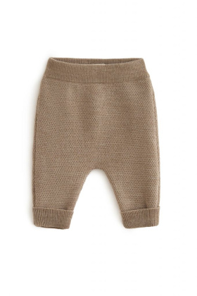 Structural knit trousers Beige